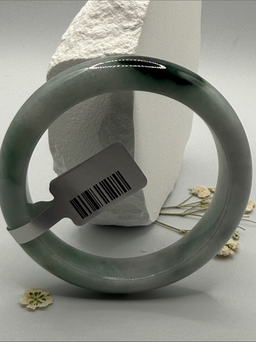 Classic Type A Icy Pale  Green Jade Bangle Bracelet